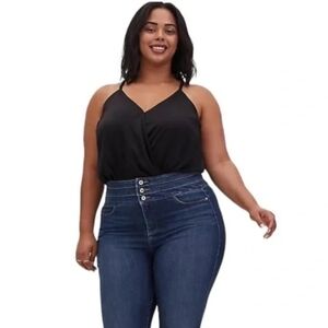 NWT TORRID SATIN SURPLICE BODYSUIT Size 1x